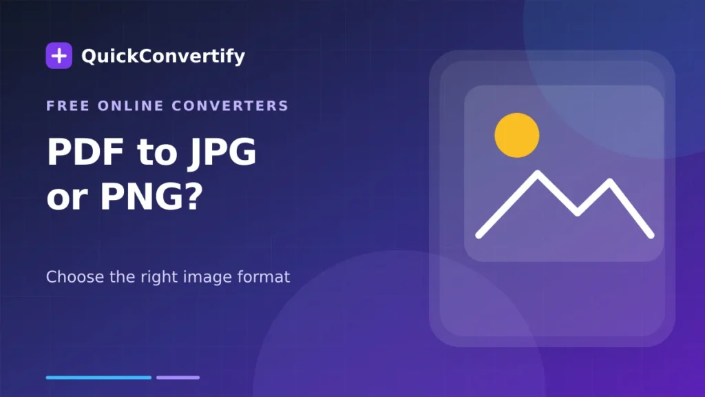 PDF to JPG or PNG image format comparison